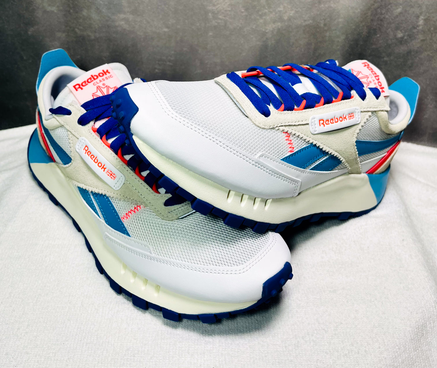 REEBOK CL LEGACY WHT+BLUE