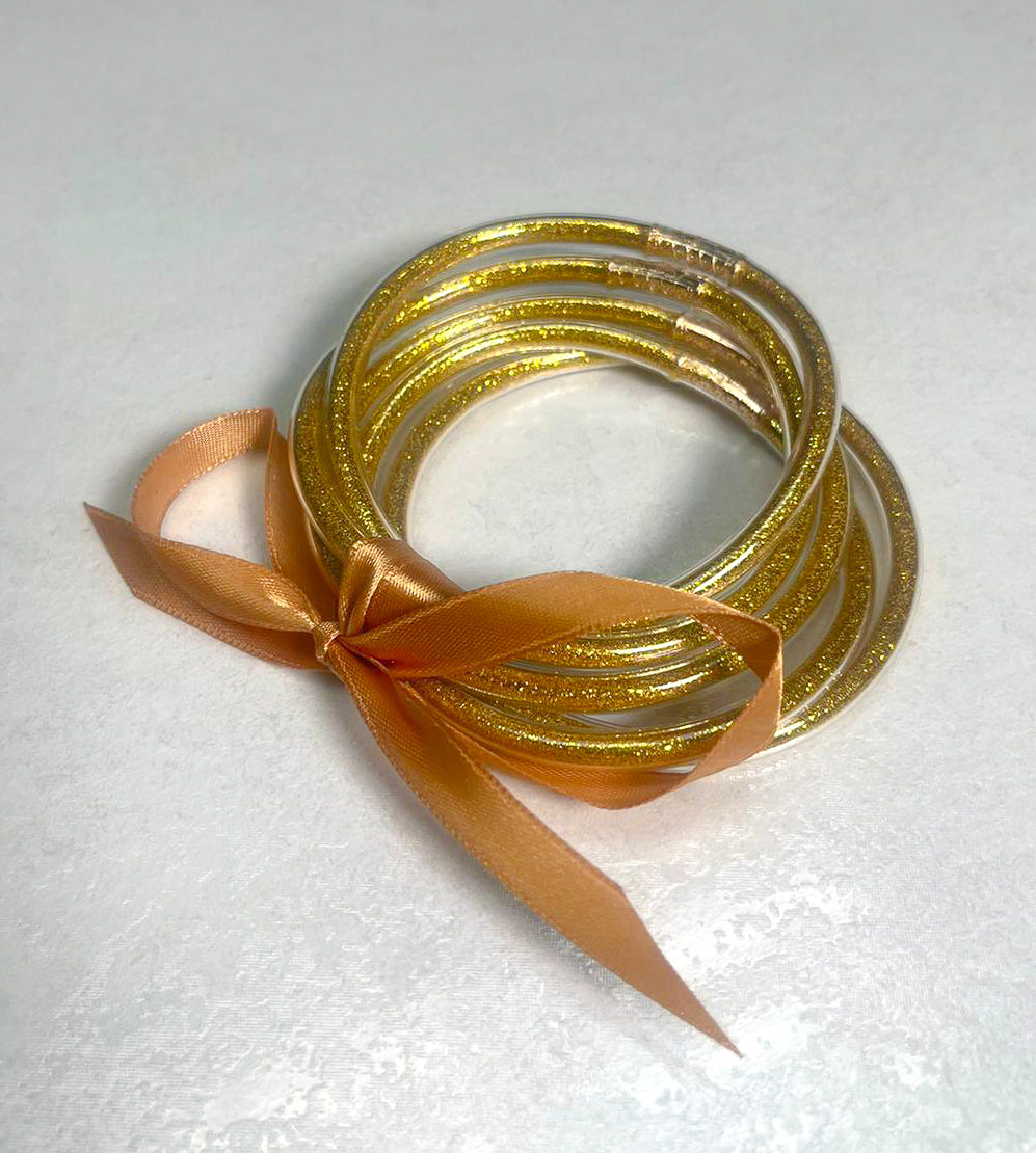 JELLY BANGLES - GOLDEN SPARKLES